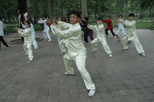 人民公园 清晨练功！