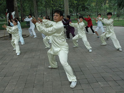 人民公园 清晨练功！